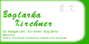 boglarka kirchner business card