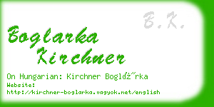 boglarka kirchner business card